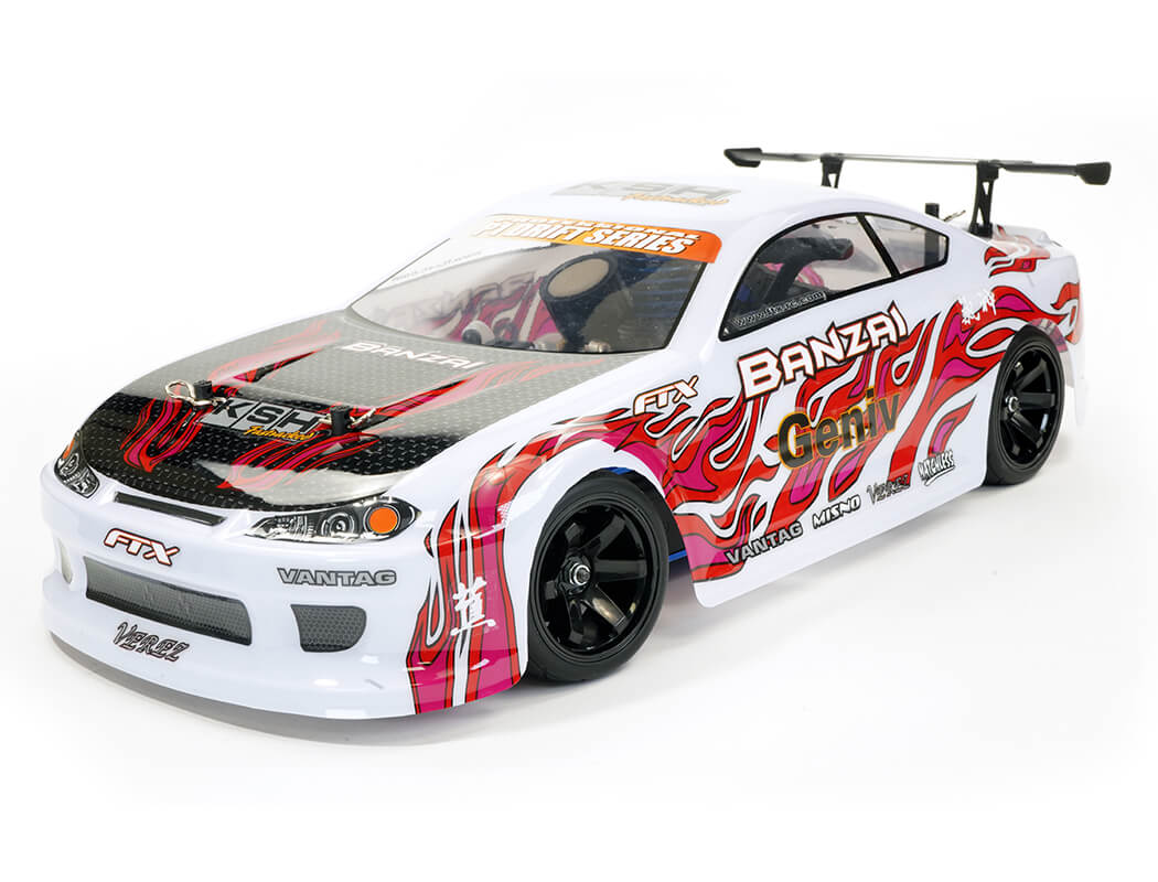 FTX BANZAI 1/10 STREET/DRIFT NITRO 4WD RTR CAR - WHITE